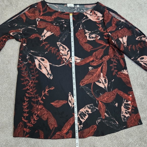 Aritzia Wilfred Fall Leaves Goblincore Fairycore Long Sleeve Shirt Top Size M - Picture 9 of 13